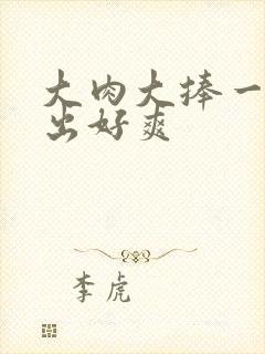 大肉大捧一进一出好爽