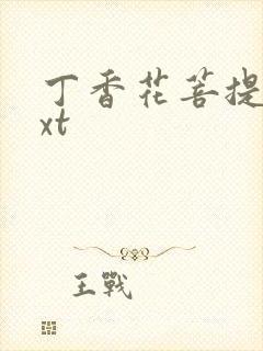 丁香花菩提树txt