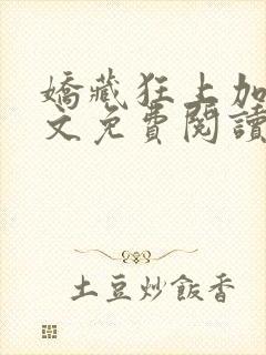 娇藏狂上加狂全文免费阅读笔趣阁