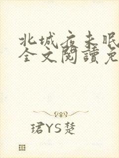 北城夜未眠小说全文阅读免费