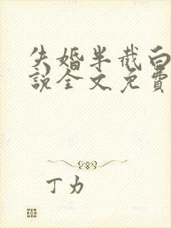 失婚半截白菜小说全文免费阅读