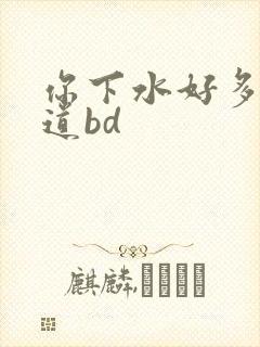 你下水好多下水道bd
