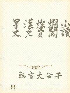 星汉灿烂小说全文免费阅读