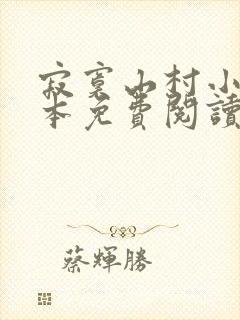 寂寞山村小说全本免费阅读