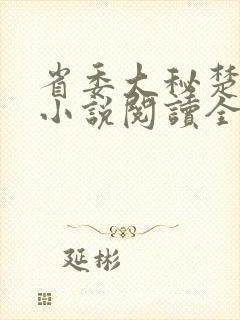 省委大秘楚东恒小说阅读全文