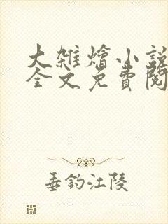 大杂烩小说在线全文免费阅读笔趣阁