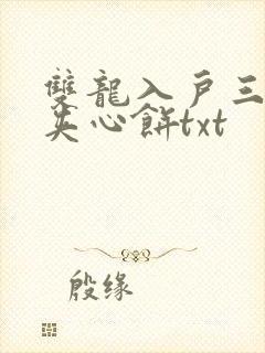 双龙入户三人行夹心饼txt