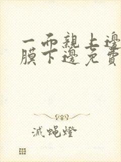 一面亲上边一面膜下边免费阅读