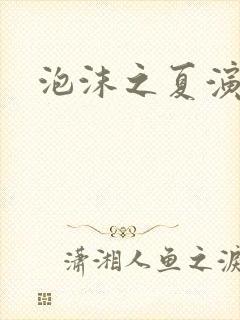 泡沫之夏演员表