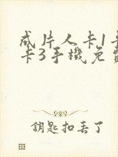 成片人卡1卡2卡3手机免费看