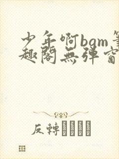 少年啊bgm笔趣阁无弹窗免费