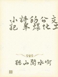 小诗的公交车日记 半煤化工
