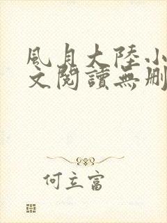 风月大陆小说全文阅读无删减