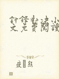 针锋对决小说全文免费阅读完整版