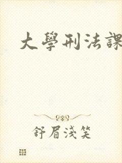 大学刑法课