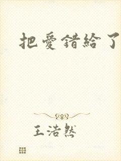 把爱错给了你