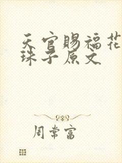 天官赐福花怜塞珠子原文