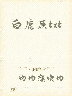 白鹿原txt