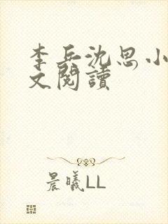 李兵沈思小说全文阅读