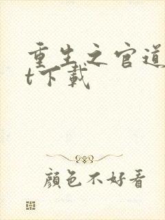 重生之官道txt下载