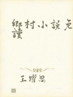 乡村小说免费阅读