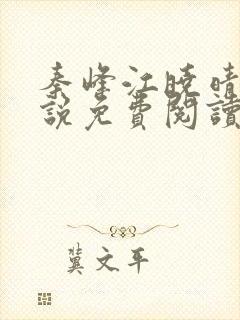 秦峰江晓晴的小说免费阅读