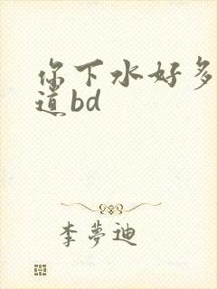 你下水好多下水道bd