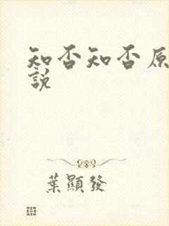 知否知否原著小说
