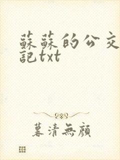 苏苏的公交车日记txt