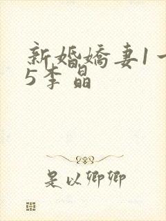 新婚娇妻1一25李晶