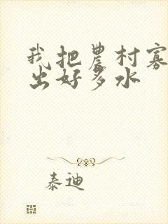 我把农村寡妇日出好多水