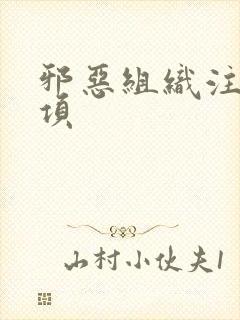 邪恶组织注意事项