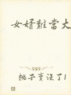 女婿难当大结局