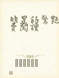 明星的惊艳史免费阅读