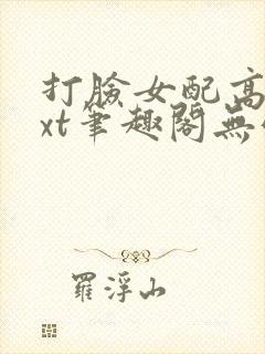 打脸女配高攀txt笔趣阁无弹窗