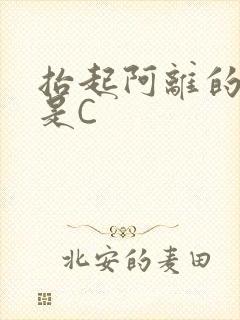 抬起阿离的腿就是C