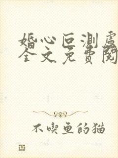 婚心叵测卢丹妮全文免费阅读小说