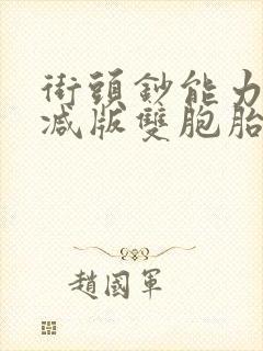 街头钞能力无删减版双胞胎