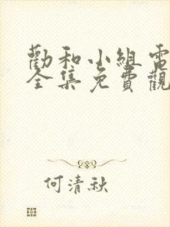 劝和小组电视剧全集免费观看