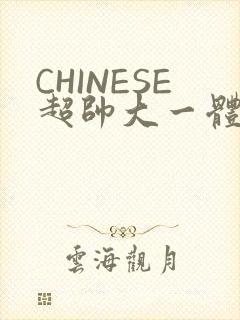 CHINESE超帅大一体育系精牛