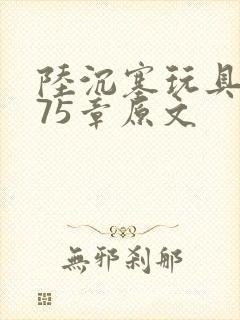 陆沉塞玩具高速75章原文