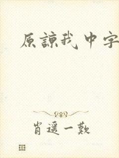 原谅我中字