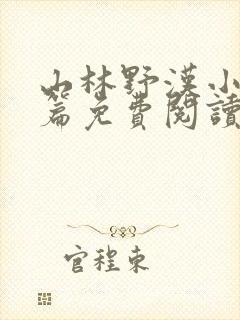 山林野汉小说全篇免费阅读