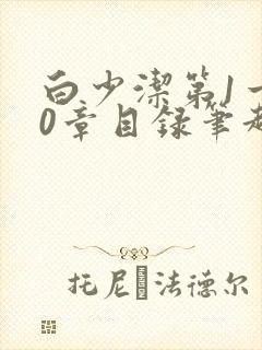 白少洁第1一40章目录笔趣阁