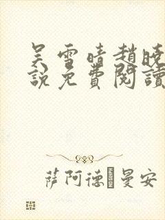 吴雪晴赵晓东小说免费阅读