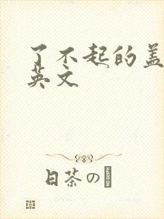 了不起的盖茨比英文