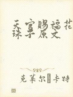 天官赐福花怜塞珠子原文