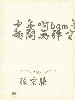 少年啊bgm笔趣阁无弹窗免费