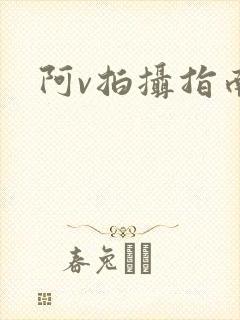 阿v拍摄指南