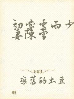 初尝云雨少妇人妻陈雪